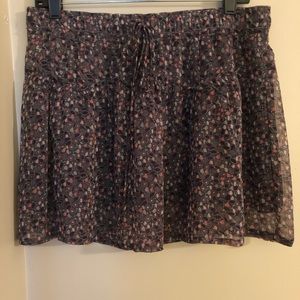 Grey floral skirt from American Eagle